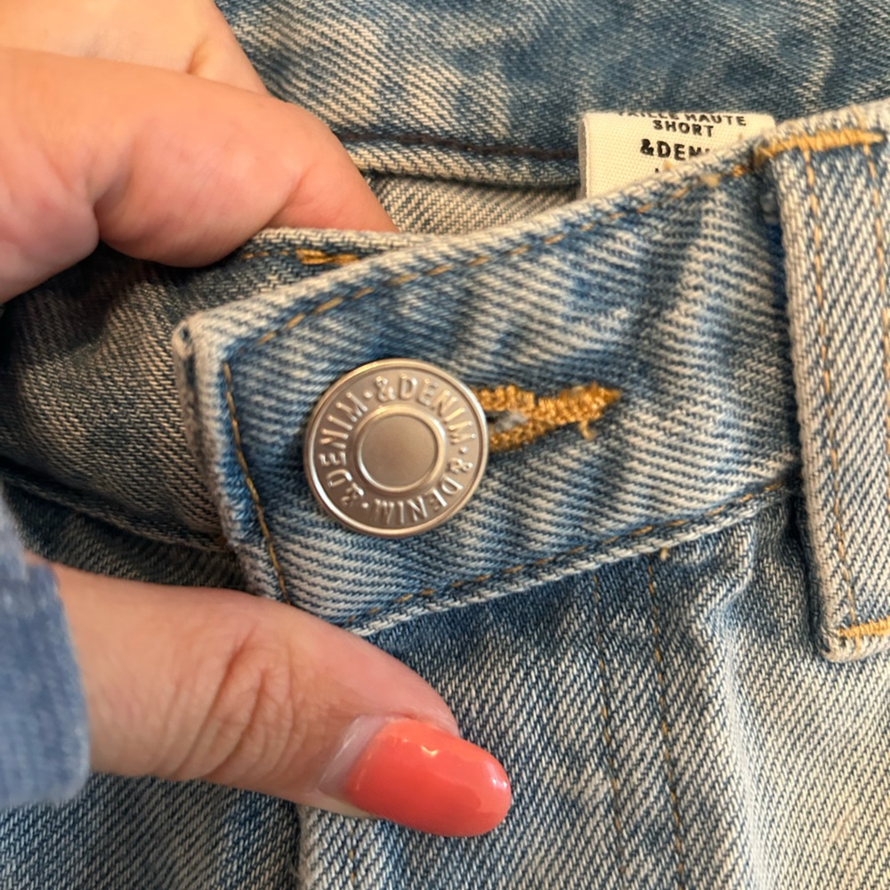 H&M Denim High Waisted Shorts - Picture 4 of 9